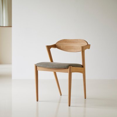 Chaise en teck massif et tissu GUIDO TIKAMOON
