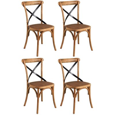 Chaise bistrot en hêtre vieilli Lot de 4 AUBRY GASPARD