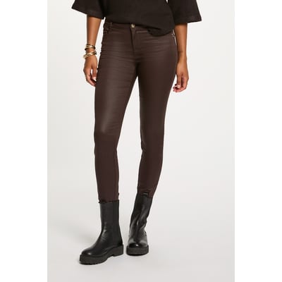 Pantalon slim enduit MORGAN