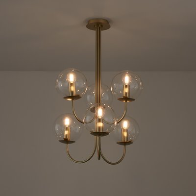 Suspension laiton et verre, Moricio LA REDOUTE INTERIEURS