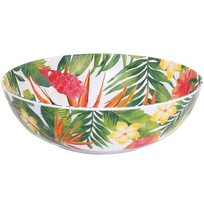 Grand saladier Fleurs Exotiques 31 cm LES JARDINS DE LA COMTESSE