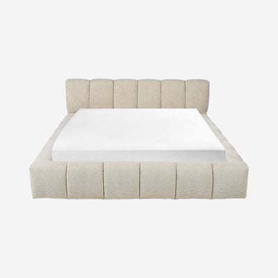 Lit coffre en tissu chenille SETANA HABITAT