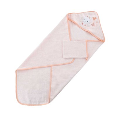Coffret sortie de bain brodée et gant DOMIVA