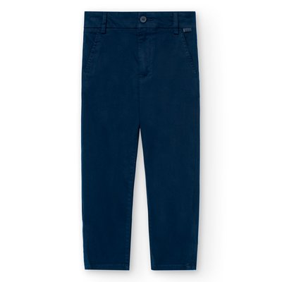 Pantalon droit uni avec fermeture à bouton et fermeture éclair BOBOLI