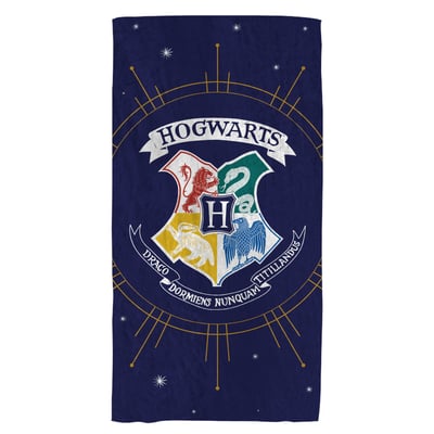 Serviette de bain et de plage imprimé 100% coton, POUDLARD HARRY POTTER