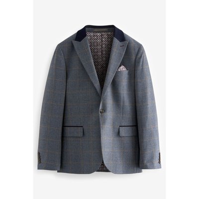 Veste de costume à carreaux avec liseré slim NEXT