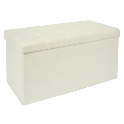Coffre de rangement banc pliable Eleonor Beige EDEN