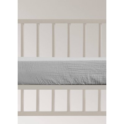 Drap-housse berceau en gaze de coton avec bord contrasté MANGO HOME