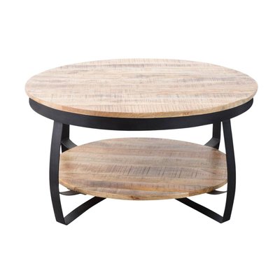 Table basse en métal et bois de manguier  JULES MADE IN MEUBLES 