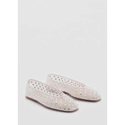 Chaussures en maille filet détail strass MANGO