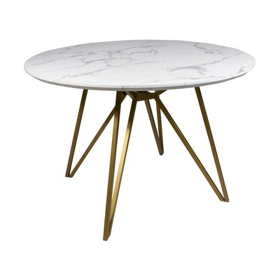 Table effet marbre et pieds en métal, HOXTON NOW'S HOME