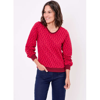 Sweat col rond maille jacquard BASILIE PRINCESSE NOMADE