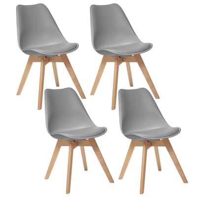 Lot de 4 chaises design scandinave BAYA TOILINUX