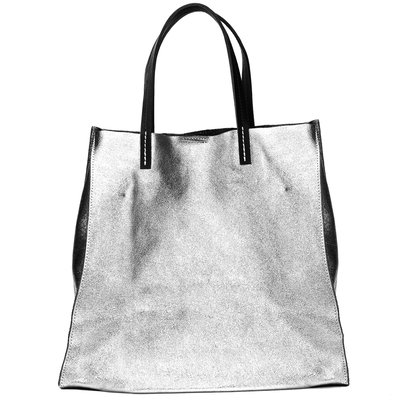 Sac à main en cuir italien SILVER OH MY BAG