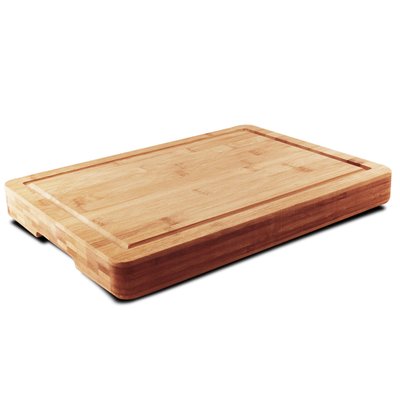 Planche à découper épaisse avec rainure en bambou 39x28x4cm WADIGA