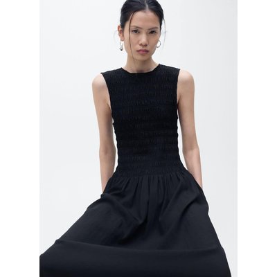 Robe évasée corps froncé MANGO