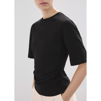 T-shirt coton détail froncé MANGO