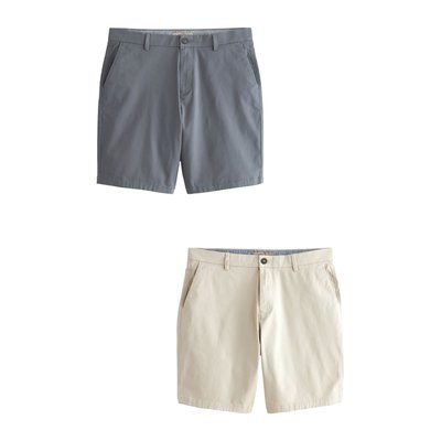 Shorts chino extensible, lot de 2 NEXT