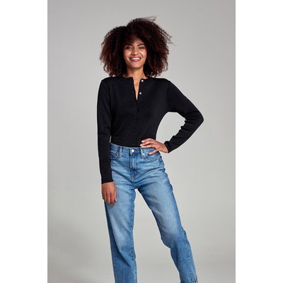 Cardigan uni col rond à boutons ARMOR-LUX