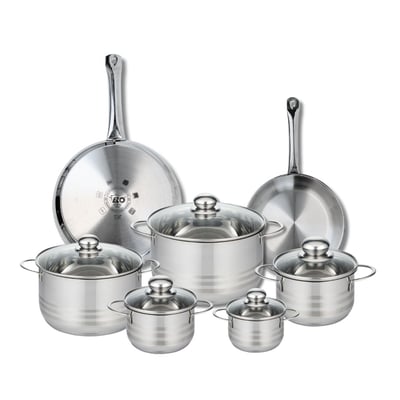 2 poêles 24/28cm + 5 faitouts 12/14/16/20/24cm PROFI BRILLANT ELO