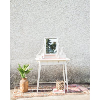 Coiffeuse blanche Louise N°116 - Bon état DEBONGOUT