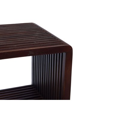 Table de chevet 1 niche en teck - MILAN AMADEUS