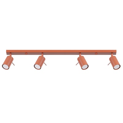 Plafonnier Acier Ocre Rouge GU10 4 Ring EDEN