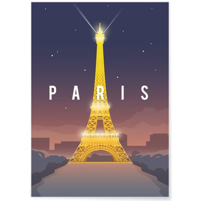 Poster ville Paris L'AFFICHERIE