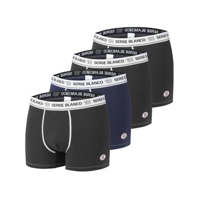 Lot De 4 Boxers Coton Surpiqures Class SERGE BLANCO