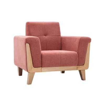 Fauteuil scandinave en tissu et bois FJORD MILIBOO