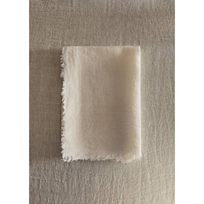Serviettes en lin avec finition effilochée MANGO HOME