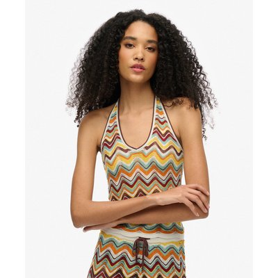 Haut à décolleté en maille zigzag plongeant et dos nu SUPERDRY