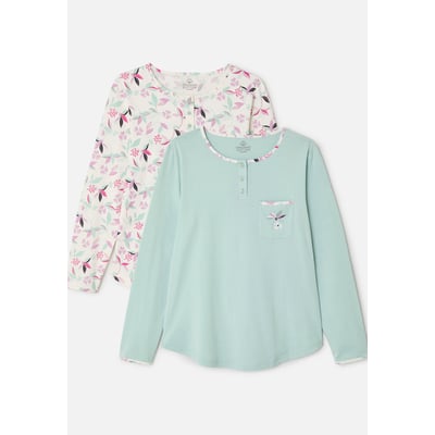 Pyjamas maille jersey pur coton peigné - Lot de 2 DAMART