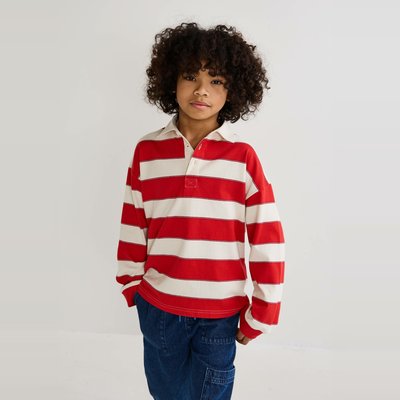 Polo manches longues rayé contenant du coton BIO MONOPRIX