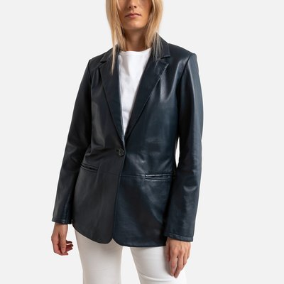 Meg Leather Blazer OAKWOOD