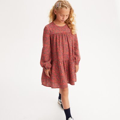 Robe imprimée fleurs en gaze de coton LA REDOUTE COLLECTIONS