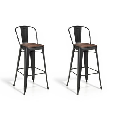 Lot de 2 tabourets de bar hauts, MEET HISPANOHOGAR
