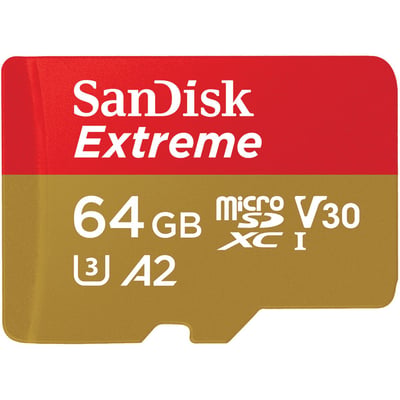 Carte Micro SD 64GO microSD  Extreme SDXC SANDISK