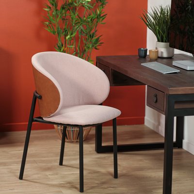 Chaise design dossier arrondi rose (lot de 2) HAWAI PIER IMPORT