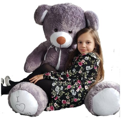Ours en peluche géant Teddy Bear gris de 160 cm ZVEZDA