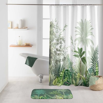 Rideau de douche avec crochets Tropical DOUCEUR D'INTÉRIEUR