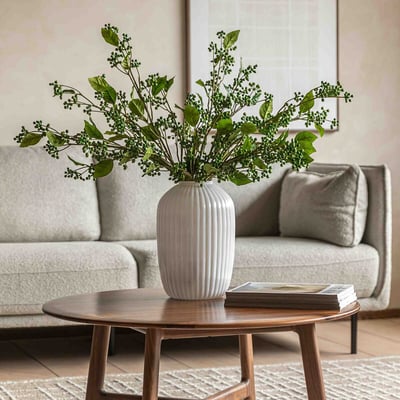 12-pcs Faux Berry Foliage Stem in Green ÉDITÉ