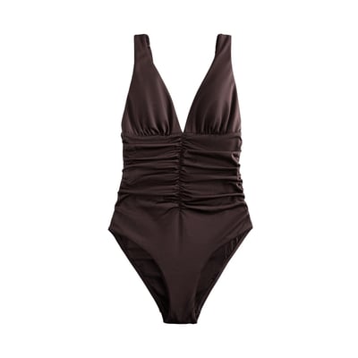 Maillot de bain pigeonnant gainant froncé NEXT