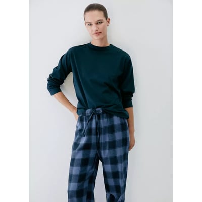 Pyjama deux pièces en flanelle à carreaux MANGO