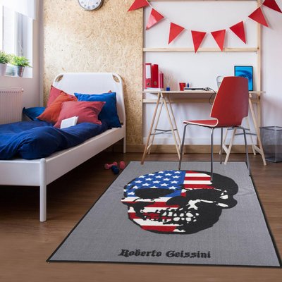 Tapis enfant fait à la main US SKULL UN AMOUR DE TAPIS