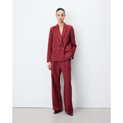 Blazer droit à boutonnage croisé noir Noix GRACE & MILA
