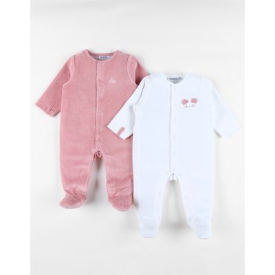 Lot de 2 Pyjamas bébé, Velours NOUKIE'S