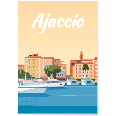 Affiche ville Ajaccio 2 L'AFFICHERIE