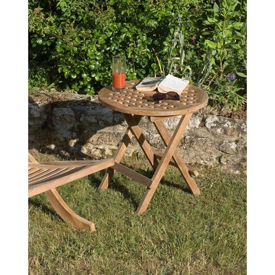 Table de jardin ronde pliante en teck SUMMER PIER IMPORT