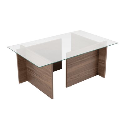 Table basse avec plateau en verre L105 cm - NOAH CALICOSY